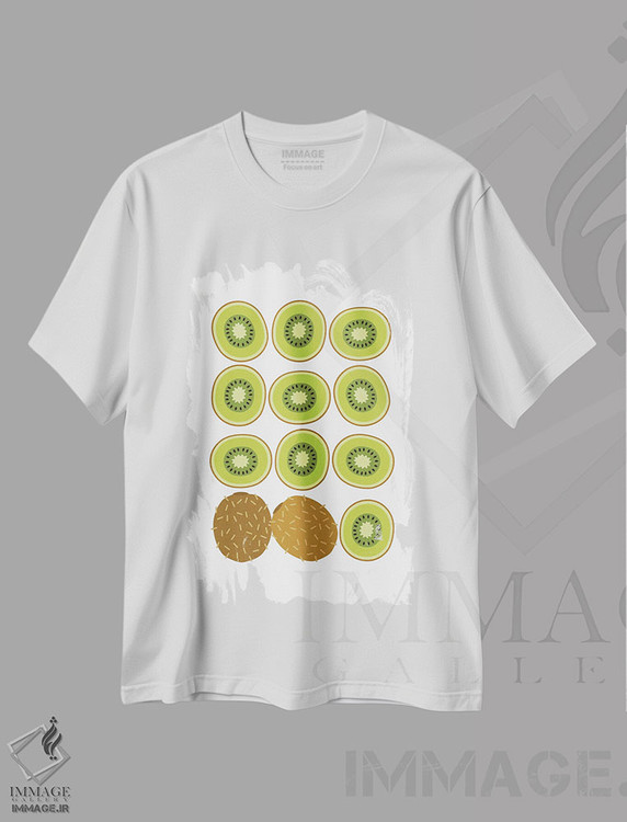 تیشرت طرح دار پاپ آرت کیوی، تزئینی اثر بث بوردلون | فروشگاه ایماژ