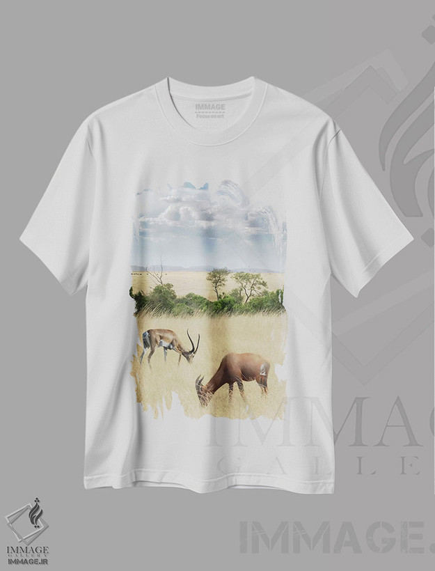 تیشرت طرح دار کنیا شماره ۲، عکاسی ترکیبی اثر بن هاین | فروشگاه ایماژ