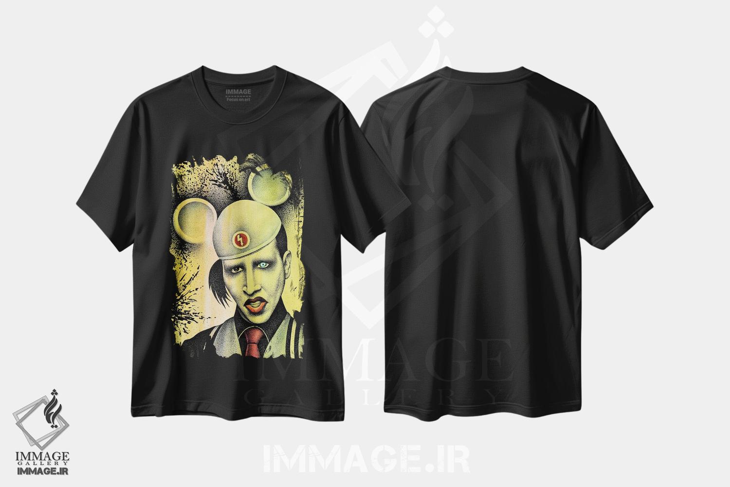 تیشرت طرح دار مرلین منسون ۲، مدیوم اثر بن هاین | فروشگاه ایماژ