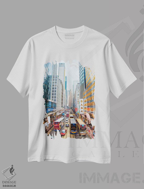 تیشرت طرح دار هنگ کنگ ۱، عکاسی ترکیبی اثر بن هاین | فروشگاه ایماژ