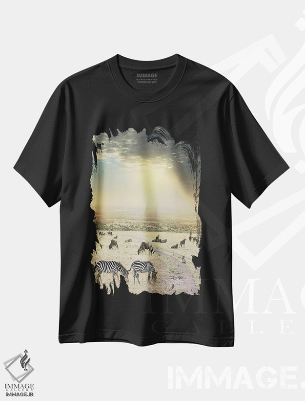 تیشرت طرح دار روزی روزگاری در کنیا شماره ۶، مدیوم اثر بن هاین | فروشگاه ایماژ