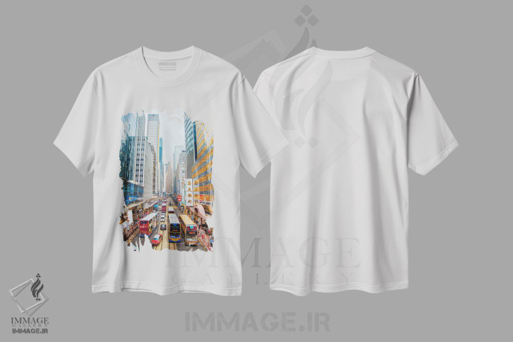 تیشرت طرح دار هنگ کنگ ۱، عکاسی ترکیبی اثر بن هاین | فروشگاه ایماژ