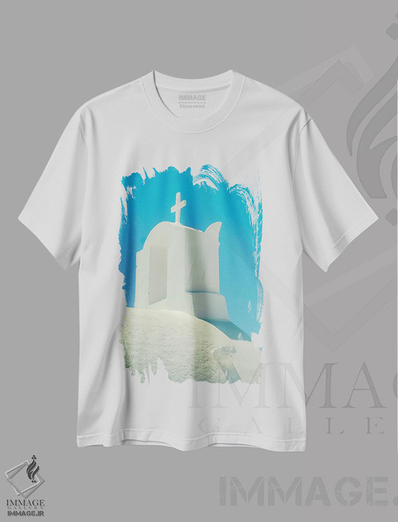 تیشرت طرح دار سانتورینی ۳، تزئینی اثر بن هاین | فروشگاه ایماژ