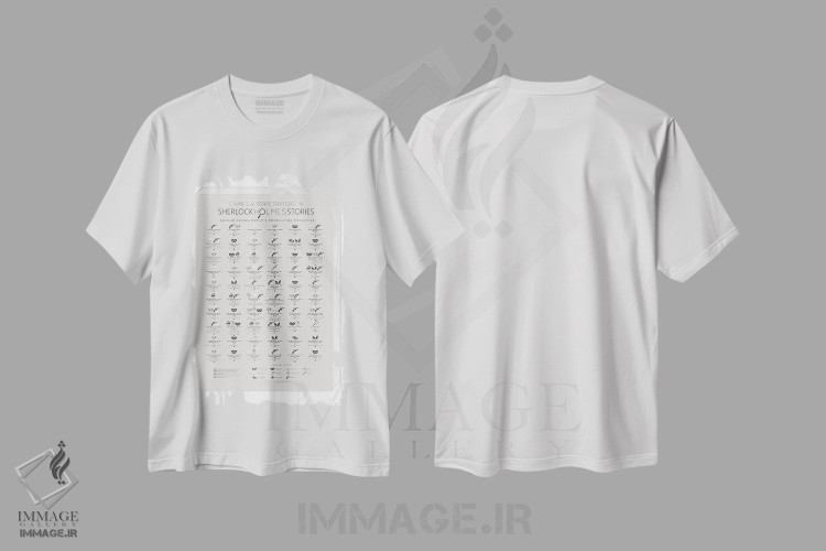 تیشرت طرح دار جرایم و مجرمان در داستان های شرلوک هولمز، هنر دیجیتال اثر بیبلیوتوگرافی | فروشگاه ایماژ