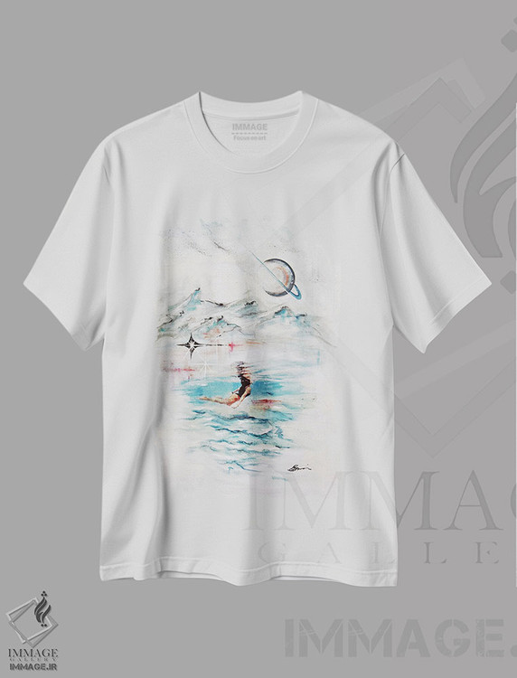 تیشرت طرح دار رویای میانه قرن X، دکور معاصر اثر آنجلا بیسون | immage.ir