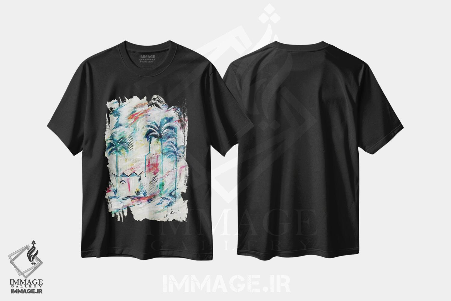 تیشرت طرح دار کوکومو میانه قرن IX، دکور معاصر اثر آنجلا بیسون | فروشگاه ایماژ