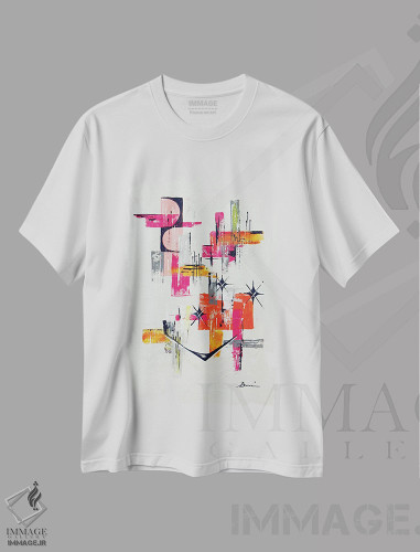 تیشرت طرح دار استلا XVI انفجار ستاره ای میانه قرن اثر آنجلا بیسون | فروشگاه ایماژ