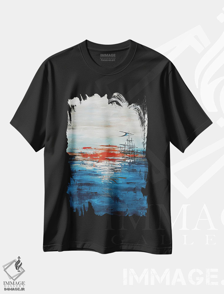 تیشرت طرح دار مد بلند مدرن میانه قرن IV اثر آنجلا بیسون | immage.ir
