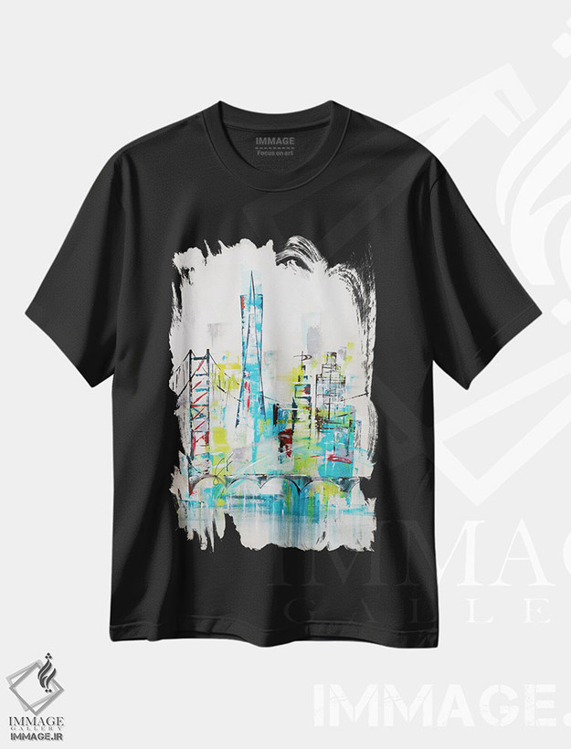 تیشرت طرح دار سانفرانسیسکو میانه قرن، دکور معاصر اثر آنجلا بیسون | فروشگاه ایماژ