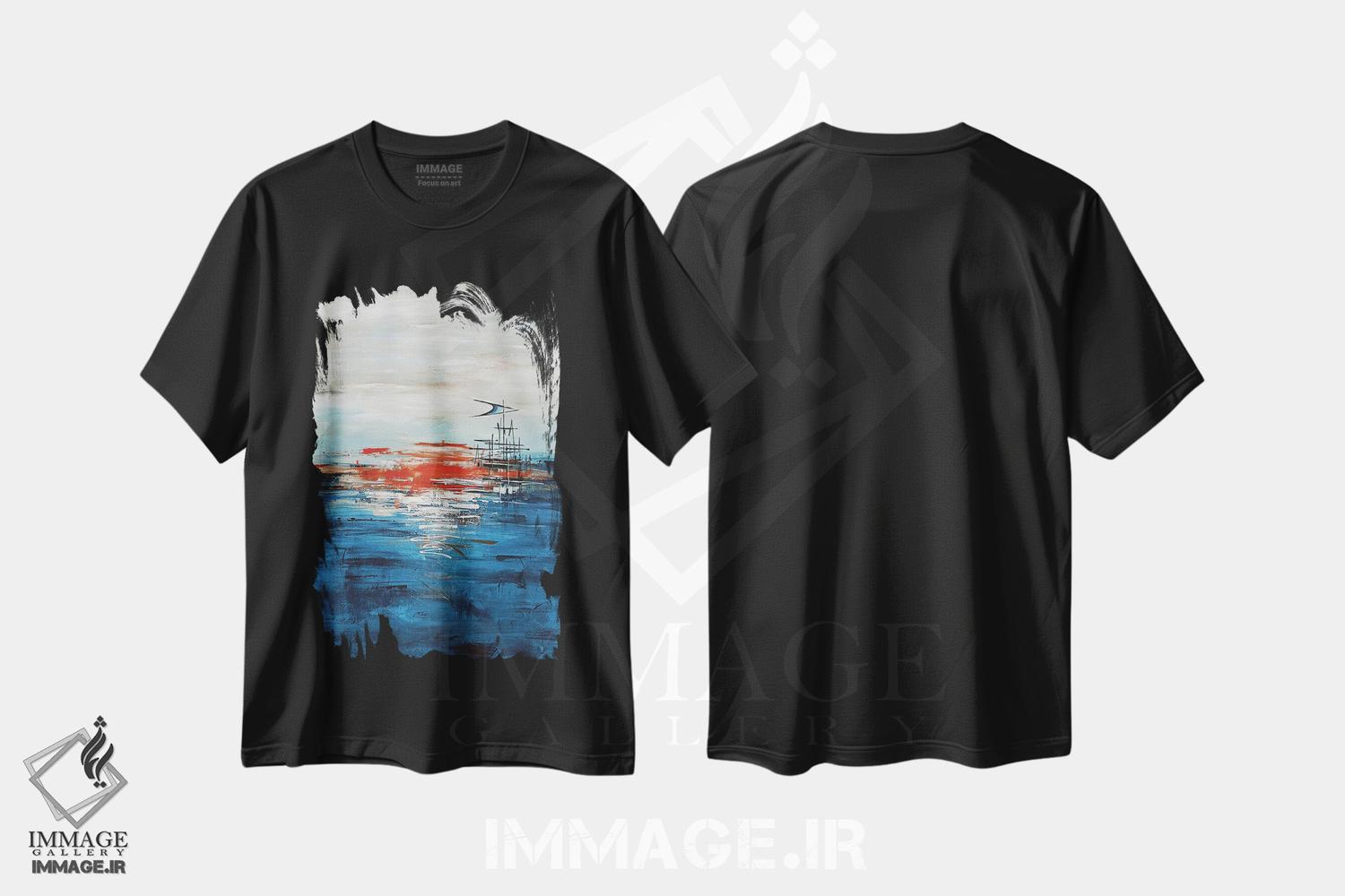 تیشرت طرح دار مد بلند مدرن میانه قرن IV اثر آنجلا بیسون | immage.ir