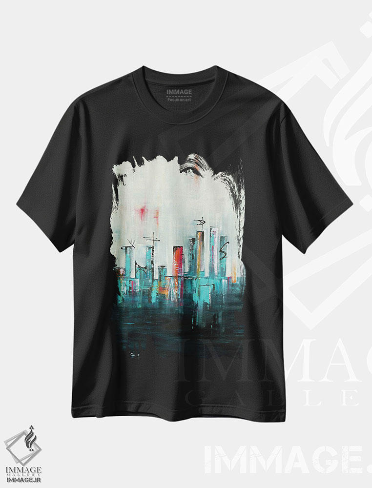 تیشرت طرح دار افق آپ تاون میانه قرن XXI، دکور معاصر اثر آنجلا بیسون | immage.ir