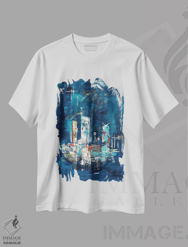 تیشرت طرح دار شب پرستارهٔ آپ تاون میانه قرن II، دکور معاصر اثر آنجلا بیسون | فروشگاه ایماژ