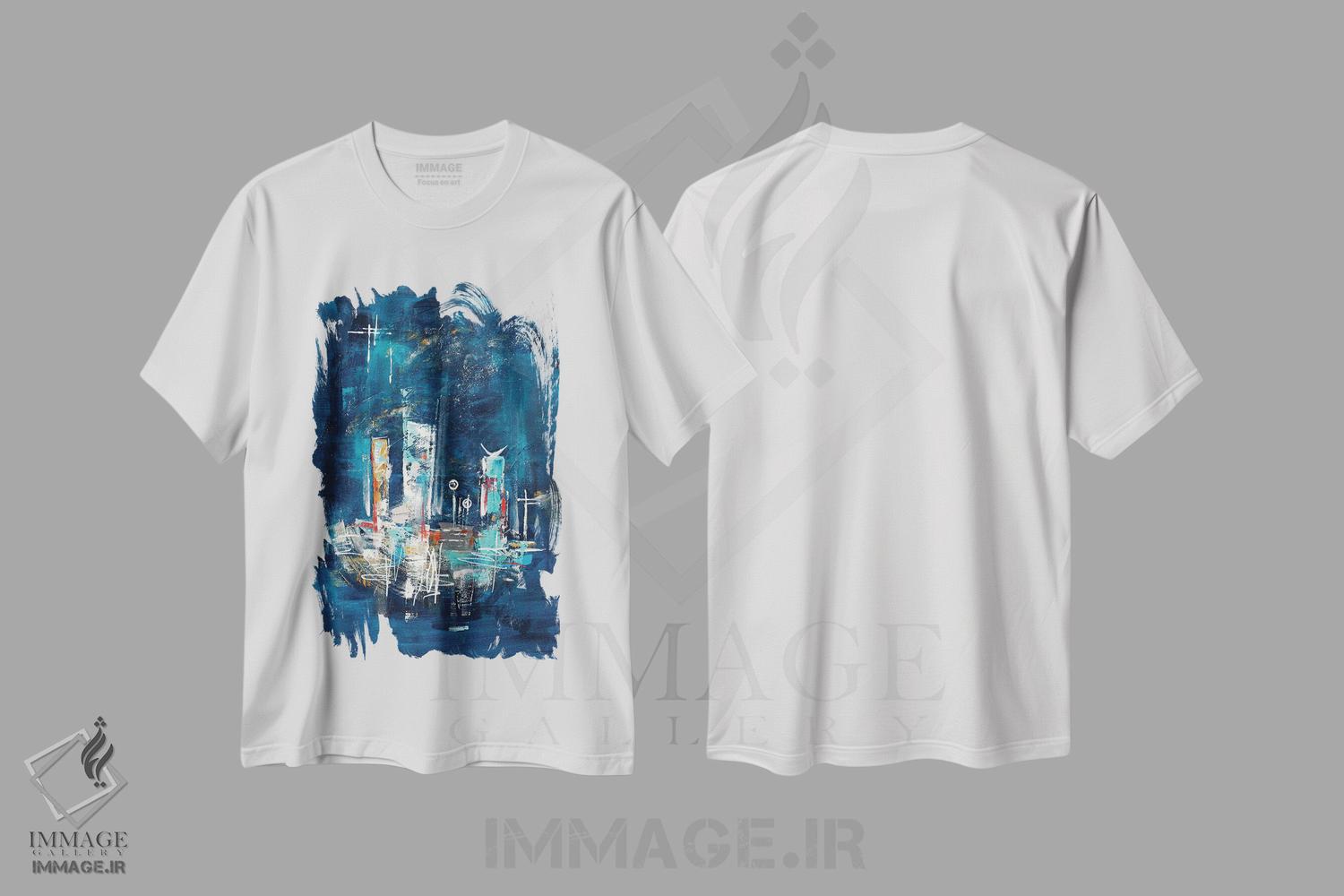 تیشرت طرح دار شب پرستارهٔ آپ تاون میانه قرن II، دکور معاصر اثر آنجلا بیسون | فروشگاه ایماژ