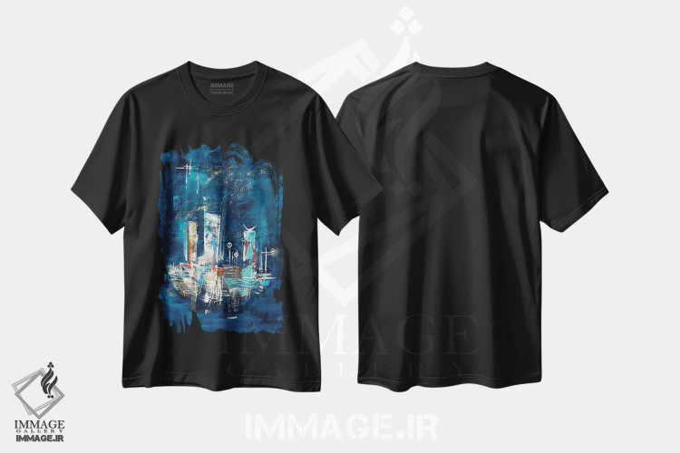 تیشرت طرح دار شب پرستارهٔ آپ تاون میانه قرن II، دکور معاصر اثر آنجلا بیسون | immage.ir