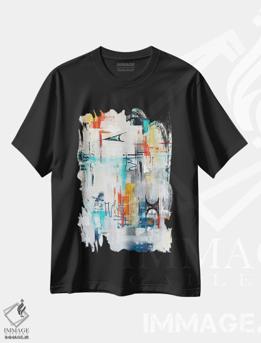 تیشرت طرح دار شهر مدرن میانه قرن XVII اثر آنجلا بیسون | فروشگاه ایماژ