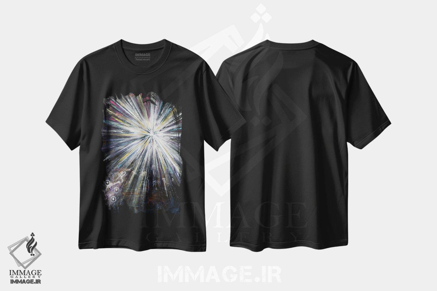 تیشرت طرح دار انفجار ستاره ای میانه قرن VII اثر آنجلا بیسون | immage.ir