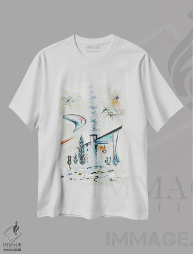 تیشرت طرح دار شادی مدرن میانه قرن II، دکور معاصر اثر آنجلا بیسون | فروشگاه ایماژ