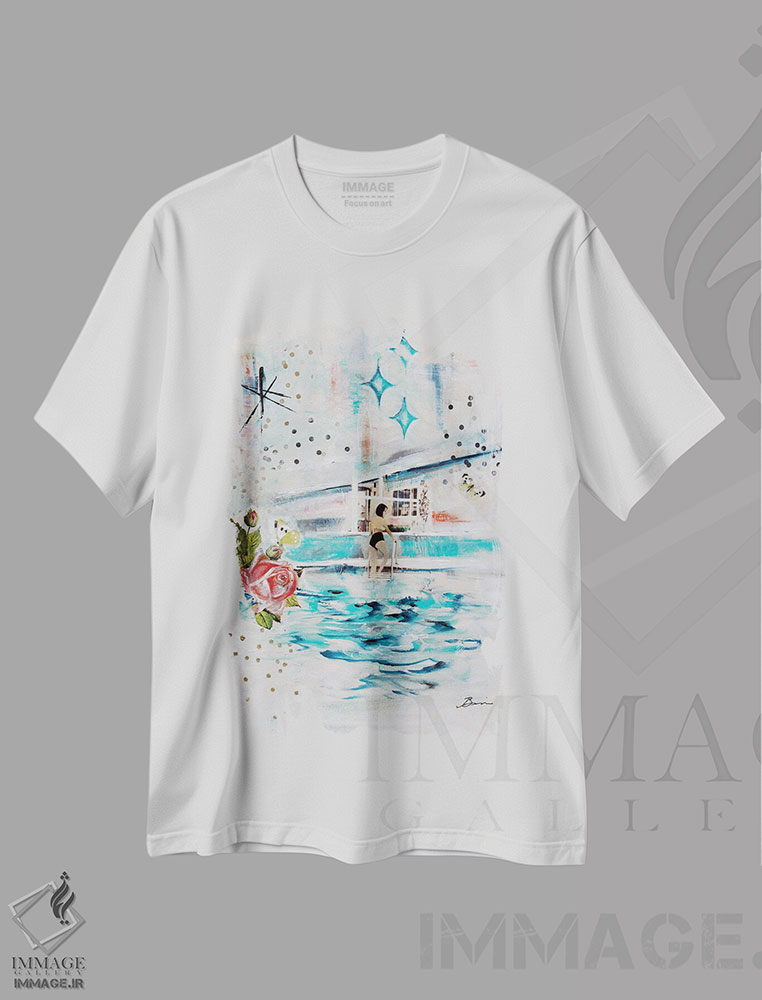 تیشرت طرح دار پالم اسپرینگ با عشق I، دکور معاصر اثر آنجلا بیسون | immage.ir