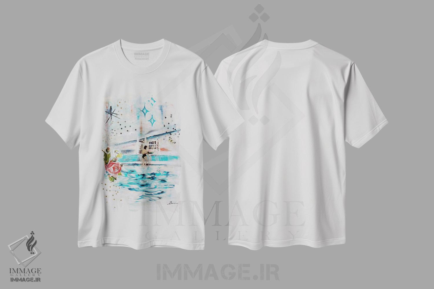 تیشرت طرح دار پالم اسپرینگ با عشق I، دکور معاصر اثر آنجلا بیسون | immage.ir