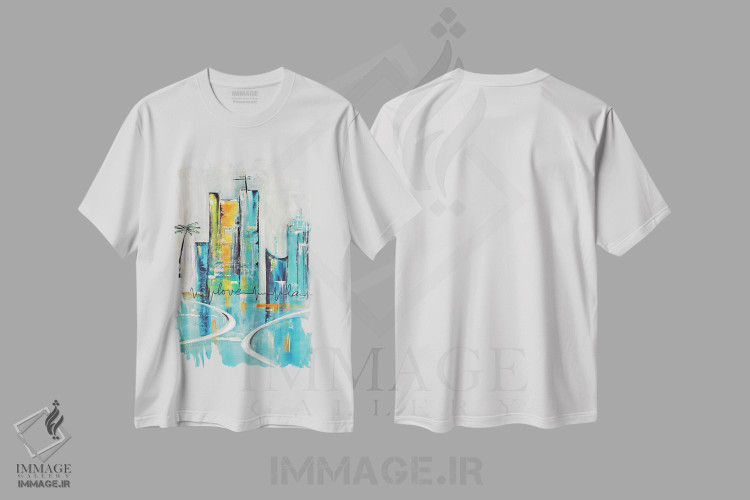 تیشرت طرح دار عشق لس آنجلس کالیفرنیا، دکور معاصر اثر آنجلا بیسون | فروشگاه ایماژ