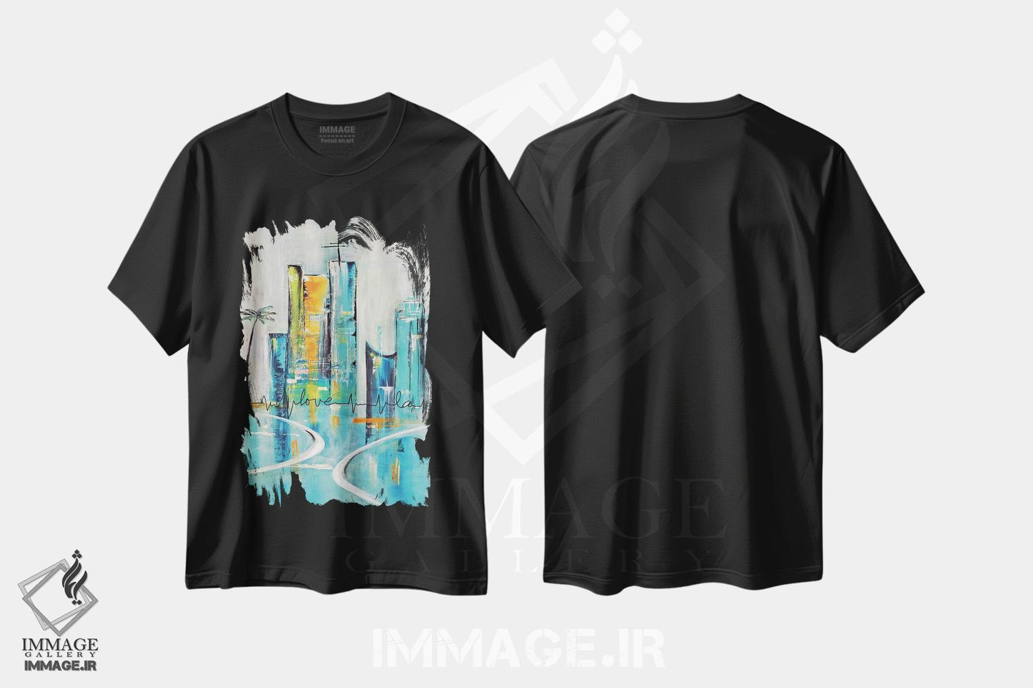 تیشرت طرح دار عشق لس آنجلس کالیفرنیا، دکور معاصر اثر آنجلا بیسون | immage.ir