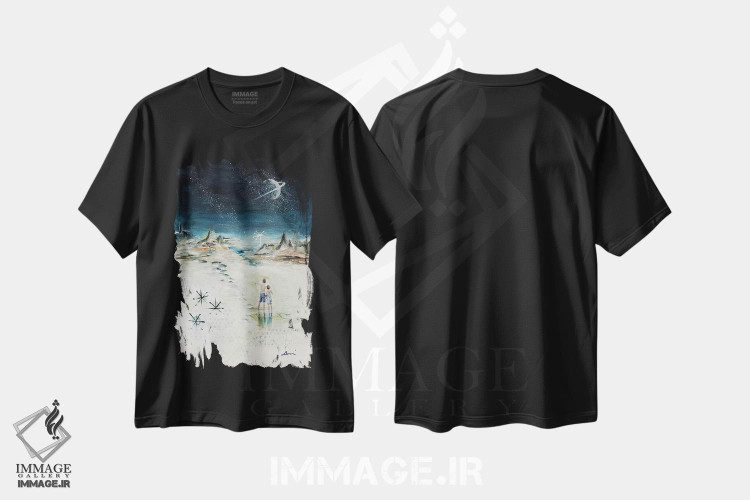 تیشرت طرح دار رویای میانه قرن I، دکور معاصر اثر آنجلا بیسون | فروشگاه ایماژ