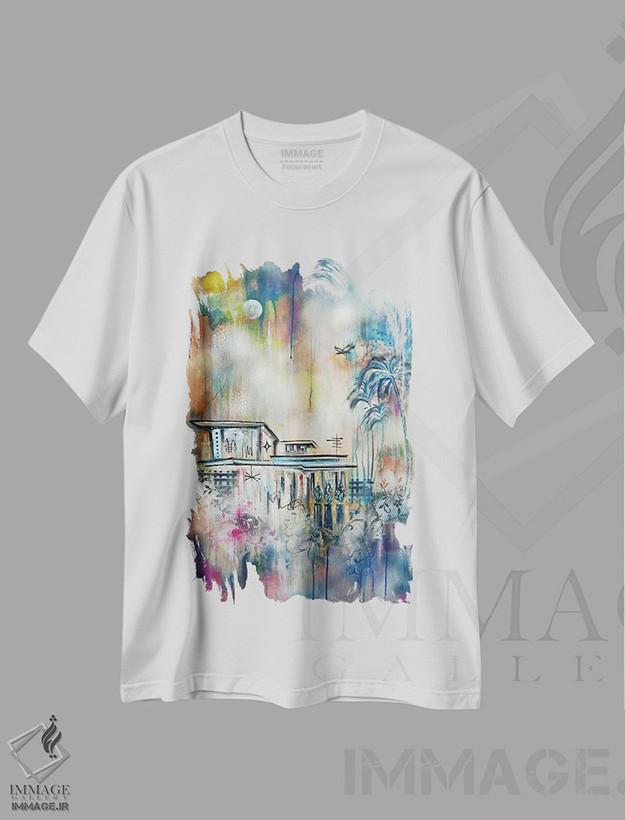 تیشرت طرح دار هارمونی III، دکور معاصر اثر آنجلا بیسون | فروشگاه ایماژ