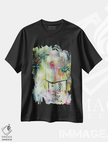 تیشرت طرح دار هارمونی VI، دکور معاصر اثر آنجلا بیسون | فروشگاه ایماژ