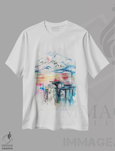 تیشرت طرح دار هارمونی VIII، دکور معاصر اثر آنجلا بیسون | فروشگاه ایماژ