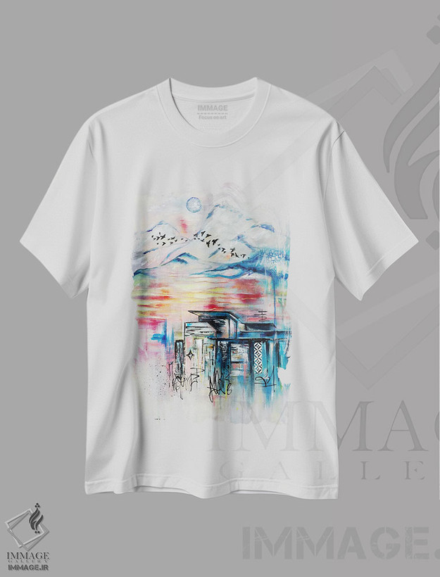 تیشرت طرح دار هارمونی VIII، دکور معاصر اثر آنجلا بیسون | فروشگاه ایماژ