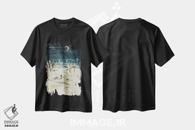 تیشرت طرح دار رویای میانه قرن IV، دکور معاصر اثر آنجلا بیسون | immage.ir