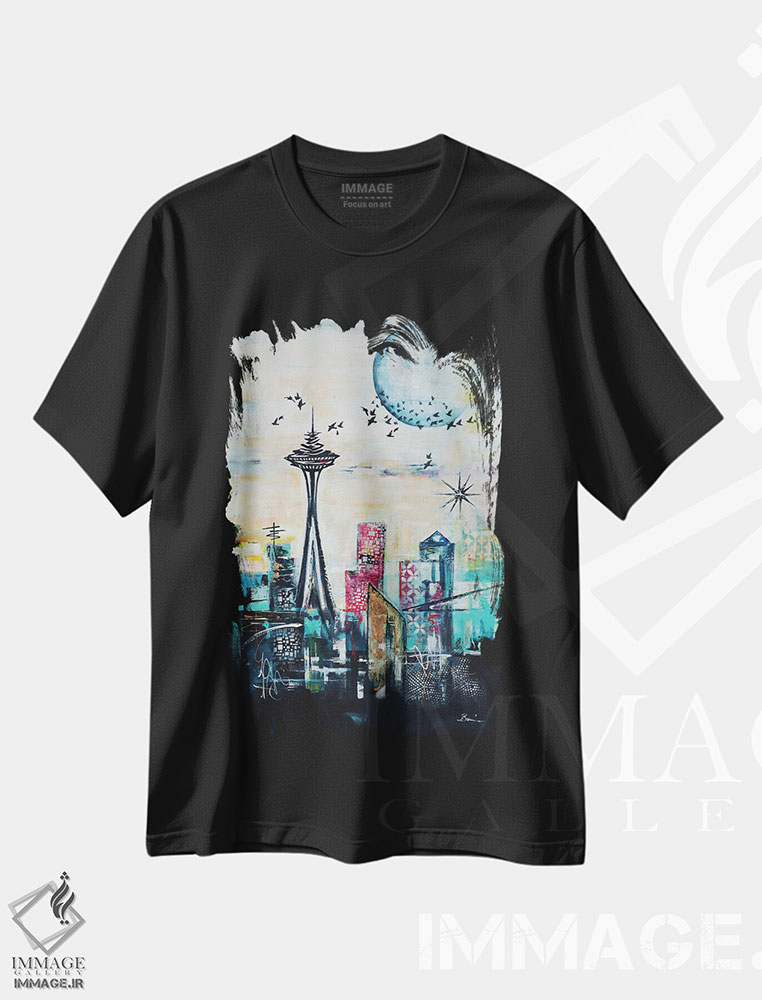 تیشرت طرح دار بی خوابی در سیاتل، دکور معاصر اثر آنجلا بیسون | فروشگاه ایماژ