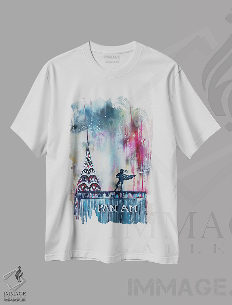 تیشرت طرح دار موکسی نیویورک I، دکور معاصر اثر آنجلا بیسون | فروشگاه ایماژ