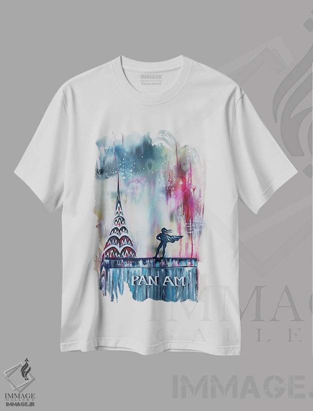 تیشرت طرح دار موکسی نیویورک I، دکور معاصر اثر آنجلا بیسون | فروشگاه ایماژ