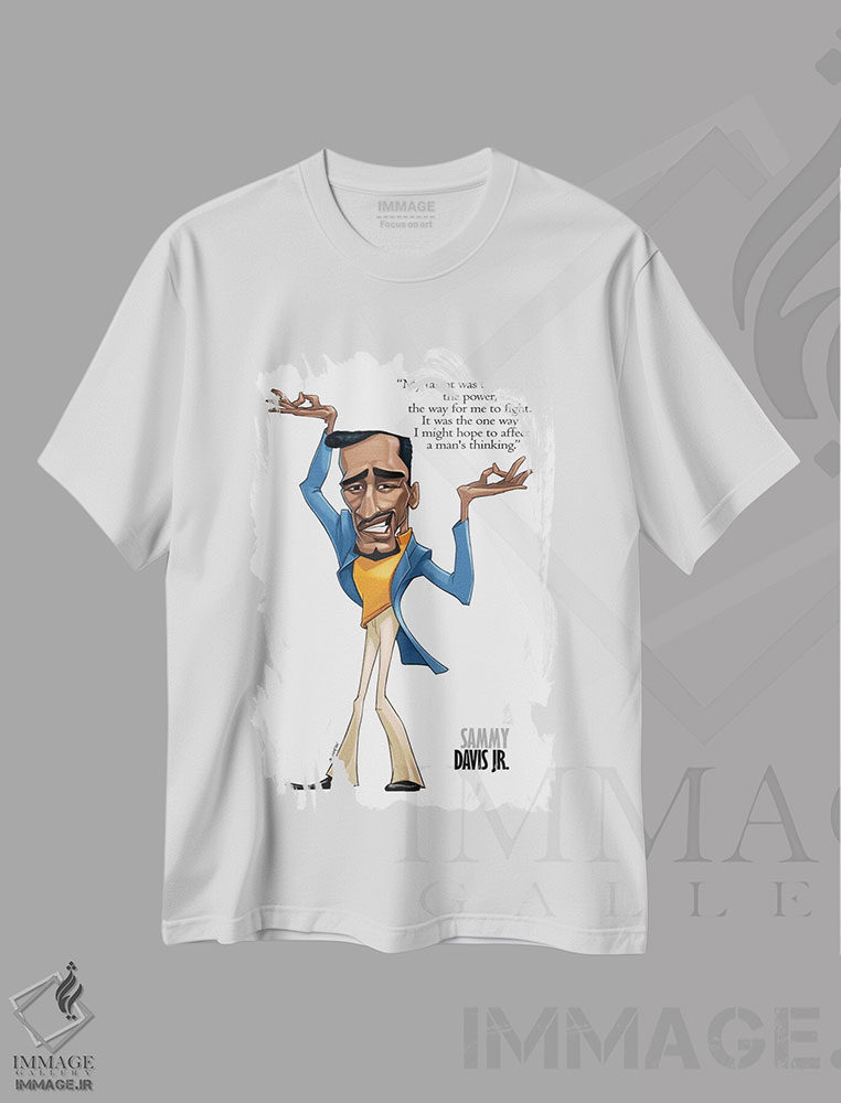 تیشرت طرح دار سمی دیویس جونیور، هنر آمریکایی آفریقایی تبار اثر اندرو بیلی | فروشگاه ایماژ