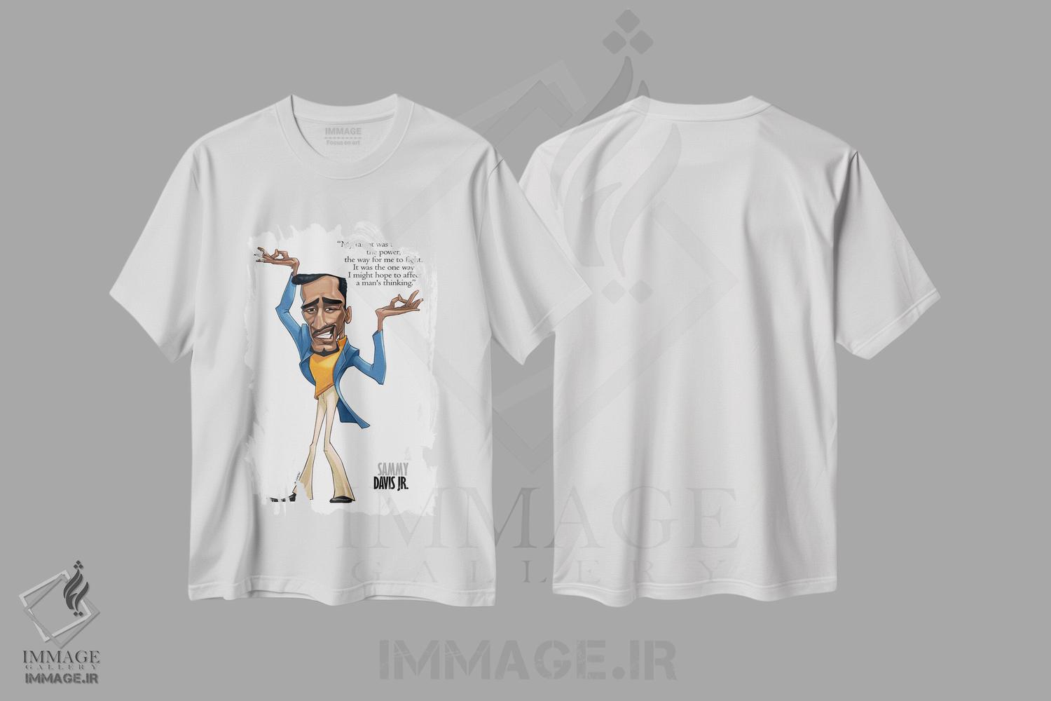 تیشرت طرح دار سمی دیویس جونیور، هنر آمریکایی آفریقایی تبار اثر اندرو بیلی | فروشگاه ایماژ