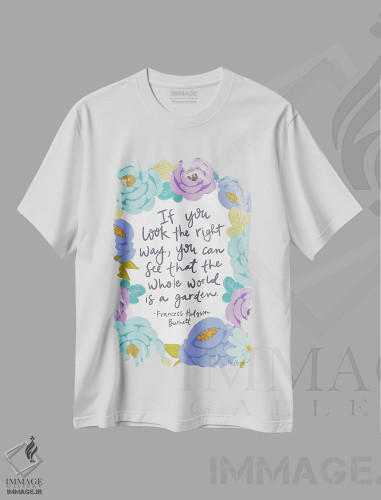تیشرت طرح دار باغ مخفی، هنر دیجیتال اثر بک آکارد | فروشگاه ایماژ