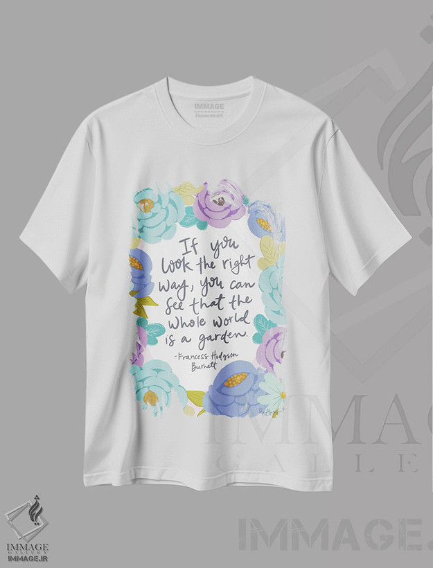تیشرت طرح دار باغ مخفی، هنر دیجیتال اثر بک آکارد | فروشگاه ایماژ