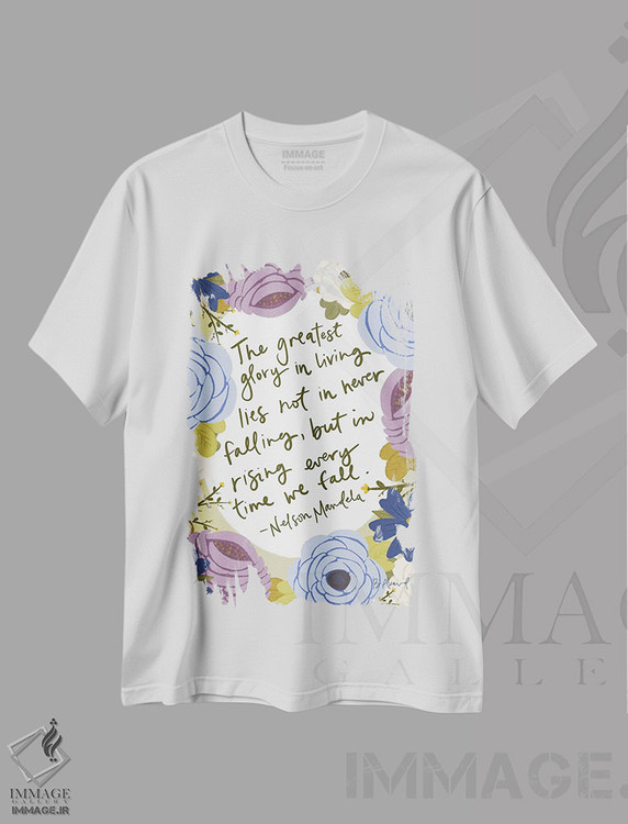 تیشرت طرح دار نلسون ماندلا، هنر دیجیتال اثر بک آکارد | فروشگاه ایماژ