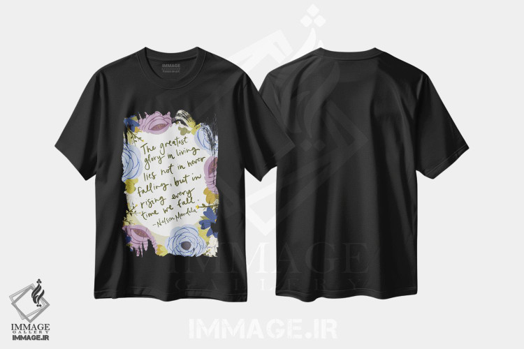 تیشرت طرح دار نلسون ماندلا، هنر دیجیتال اثر بک آکارد | immage.ir