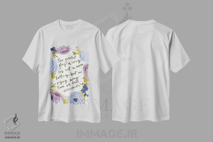 تیشرت طرح دار نلسون ماندلا، هنر دیجیتال اثر بک آکارد | فروشگاه ایماژ