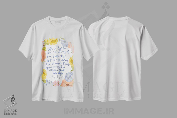 تیشرت طرح دار مایا آنجلو، هنر دیجیتال اثر بک آکارد | immage.ir