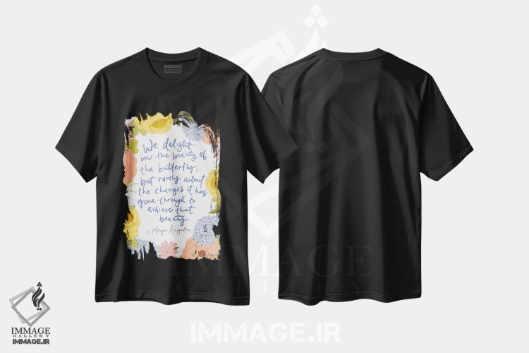 تیشرت طرح دار مایا آنجلو، هنر دیجیتال اثر بک آکارد | فروشگاه ایماژ