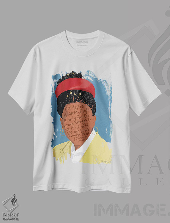 تیشرت طرح دار آماندا گورمن، هنر آمریکایی آفریقایی تبار اثر بک آکارد | فروشگاه ایماژ