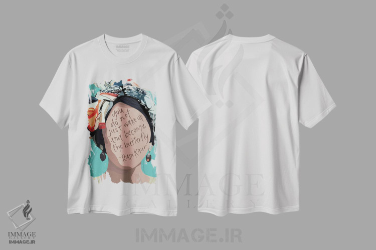 تیشرت طرح دار روپی کائور، هنر دیجیتال اثر بک آکارد | immage.ir