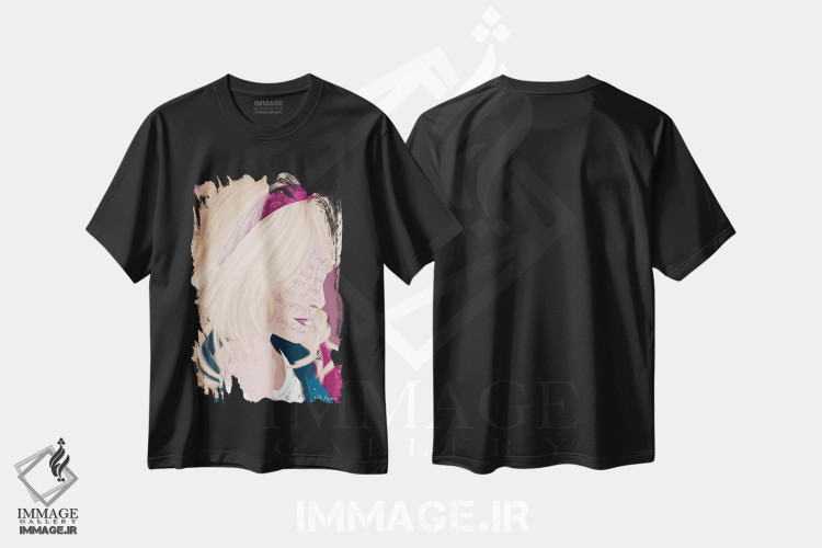 تیشرت طرح دار دالی پارتن، هنر دیجیتال اثر بک آکارد | immage.ir