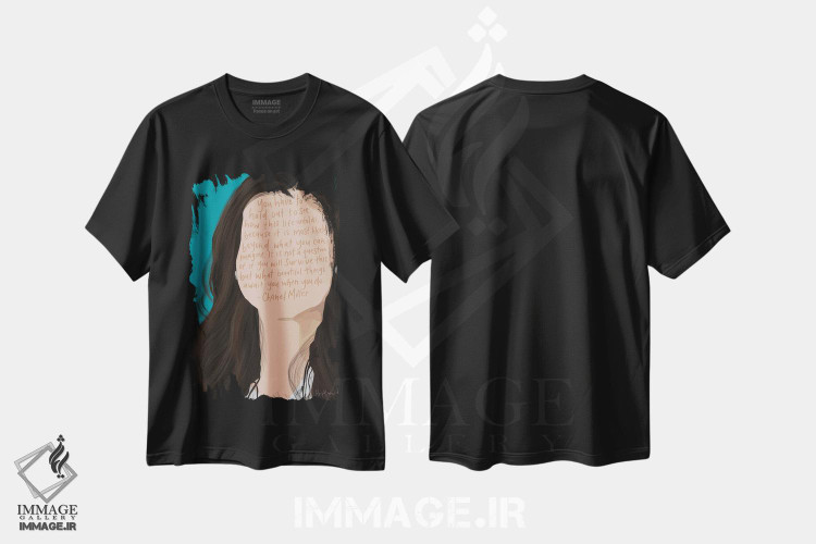 تیشرت طرح دار شنل میلر، هنر دیجیتال اثر بک آکارد | فروشگاه ایماژ