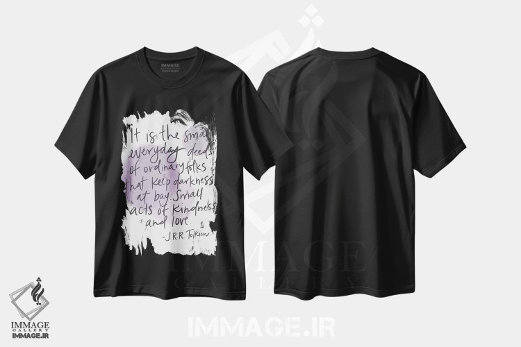 تیشرت طرح دار جی. آر. آر. تالکین، هنر دیجیتال اثر بک آکارد | فروشگاه ایماژ