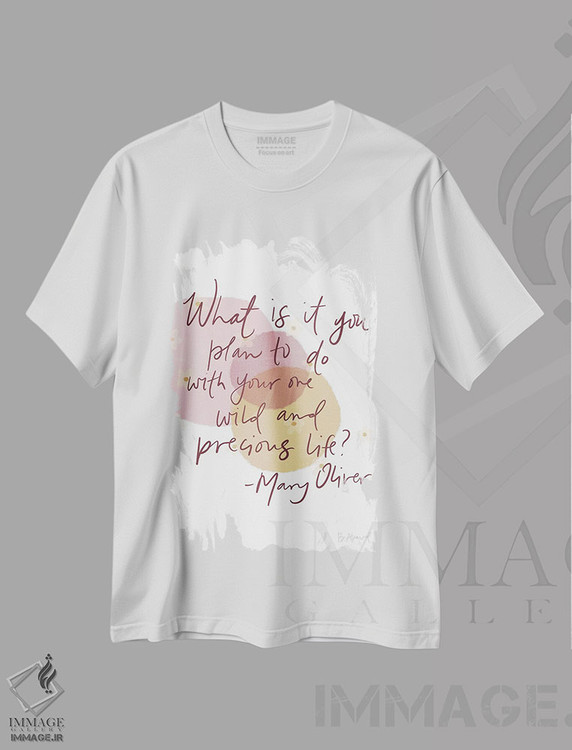 تیشرت طرح دار مری اولیور، هنر دیجیتال اثر بک آکارد | فروشگاه ایماژ