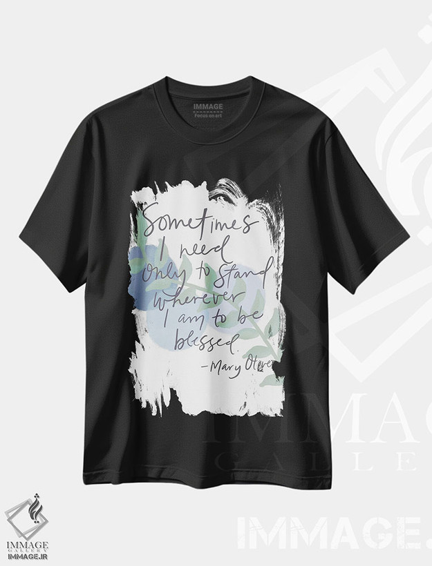 تیشرت طرح دار مری اولیور، هنر دیجیتال اثر بک آکارد | فروشگاه ایماژ